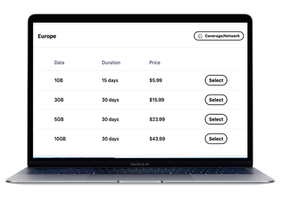 Airhub App Data Plans