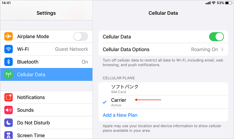 Add Cellular Plans
