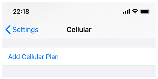 Add Cellular Plan
