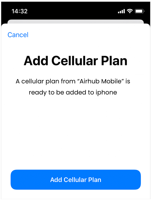 Add Cellular Plan
