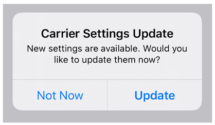 Update Carrier Settings Update