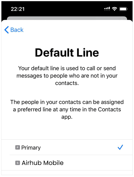 Default Line setting